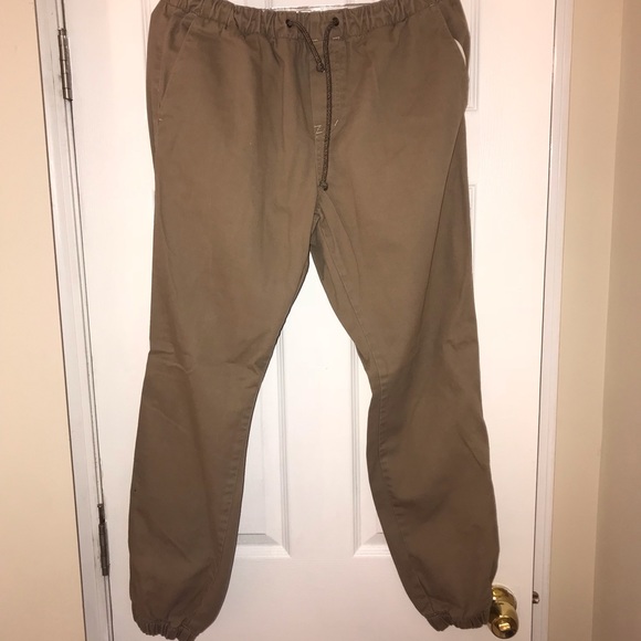 Free World Khaki Joggers - Picture 1 of 3